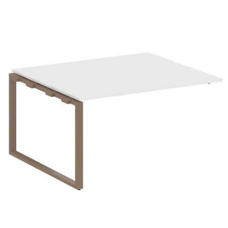 Проходной наборный элемент переговорного стола Metal System Style БО.ППРГ-3 1400x1235x750 (Белый/Мокко металл)