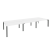 Рабочая станция на П-образном м/к Onix O.MP-D.RS-6.3.7 4140x1475x750 (Тиквуд Темный/Белый Металл)