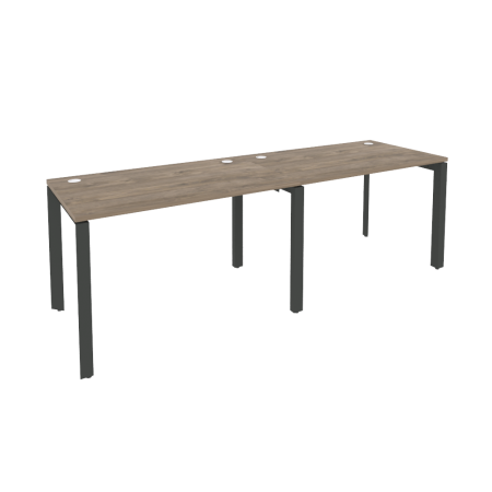 Рабочая станция на П-образном м/к Onix O.MP-RS-2.2.7 2360x720x750 (Тиквуд Темный/Черный металл)