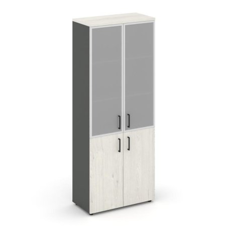 Шкаф высокий широкий SN.STS.E-103 (796х400х1982) (Антрацит/Дуб Наварра/Сатин)