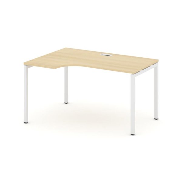 Стол рабочий эргономичный SN-4P.SPA-021(L) (1380х800/980х750) (Акация Лорка/Металл Белый)