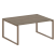 Переговорный стол 1 столешница Metal System Style БО.ПРГ-1.4 1600x1235x750 (Дуб Наварра/Серый металл)