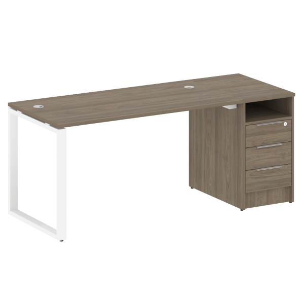 Рабочая станция Metal System Style БО.РС-СТП1.3 1812x720x750 (Вяз/Белый металл)