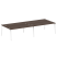 Рабочая станция на 4 рабочих места на А-образном м/к Metal System Style БА.СМ-4.5 3600x1475x750 (Дуб наварра/Серый металл)