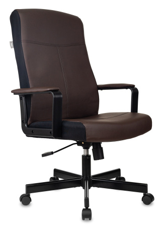 Кресло руководителя DOMINUS коричневый/черный эко.кожа крестов. металл (Коричневый)