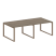 Переговорный стол 2 столешницы Metal System Style БО.ПРГ-2.2 2400x1235x750 (Дуб Наварра/Серый металл)