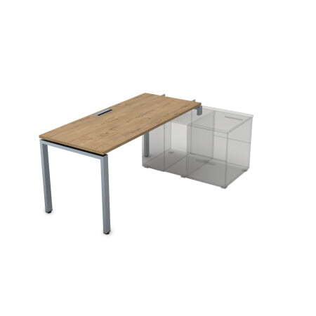 СТН-П.979 Стол системы БЕНЧ линейный три опоры, начальный (1400x700x750) (TeakwoodСерый)