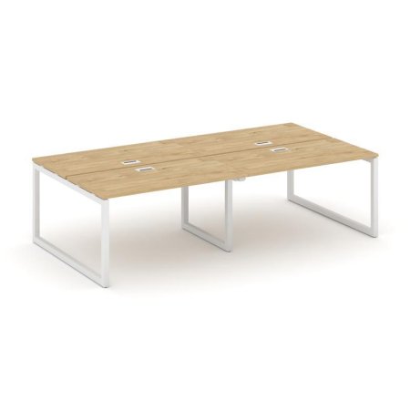 Рабочая станция 2-х сторонняя SN-5O.DRS-031 (1960х1232х750) (Тиквуд Светлый/Металл Белый)