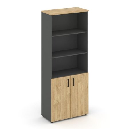 Шкаф высокий широкий SN.STS.E-101 (796х400х1982) (Антрацит/Тиквуд Светлый)