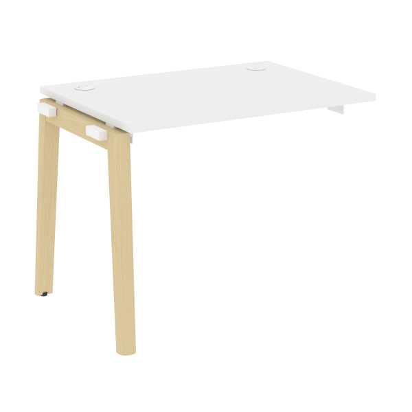 Наборный элемент рабочей станции на деревянных опорах Onix Wood OW.1.NRS-1.7 980x720x750 (Белый Бриллиант/Дуб Светлый)