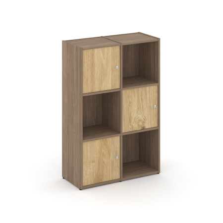 Стеллаж Locker Plus LK.K-002 798x350x1203 (Дуб Аризона | Тиквуд Светлый)