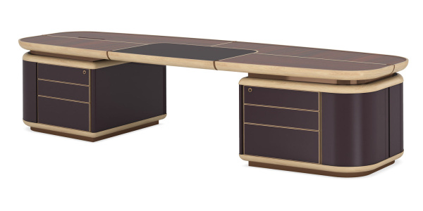 Стол руководителя BENTLEY левый (2400x1000х760) (Шпон розового дерева TA55)