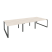 Рабочая станция на О-образном м/к Onix O.MO-D.RS-6.2.7 3540x1475x750 (Тиквуд Темный/Белый Металл)