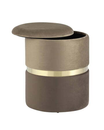 Пуф Кэрри с ящиком велюр коричневый (Пуф Кэрри коричневый)