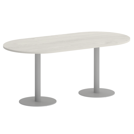 Стол овальный VR.SP-5-180.1 1800x900x750 (Дуб Наварра/Серый Металл)