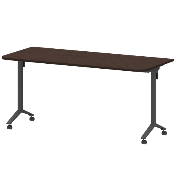 Стол мобильный складной радиусный Моби МБ22-160.70Р 1600x700x750 (Дуб венге/Антрацит)