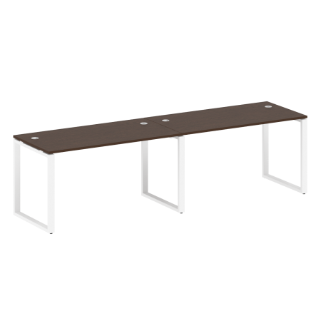 Рабочая станция Metal System Style БО.СМ-2.3 2800x720x750 (Венге Цаво/Белый металл)