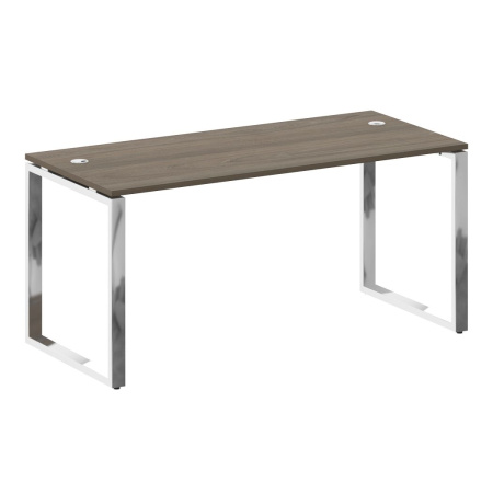 Стол рабочий руководителя на О-обр. м/к 1600x720x750 (Вяз Благородный/Нерж. Сталь)