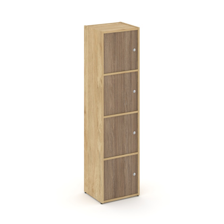 Стеллаж Locker Plus LK.K-004 408x350x1593 (Тиквуд Светлый | Дуб Аризона)