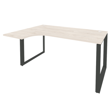 Стол эргономичный левый на О-образном м/к Onix O.MO-SA-4L 1580x1180x750 (Денвер Светлый/Черный металл)