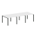 Переговорный стол 3 столешницы Metal System Style БП.ПРГ-3.1 3000x1235x750 (Дуб Наварра/Серый металл)
