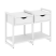 Тумба на регулируемых опорах наборная VR.L-TN-1.O 970x460x719 (Тиквуд Темный/Белый металл)