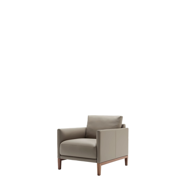 Кресло офисное Левис (М-39) (Бежевый/коричневый)