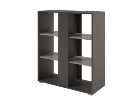 Стеллаж с планкой средний Solution D-73 950x396x1096 (Бетон/Трюфель)