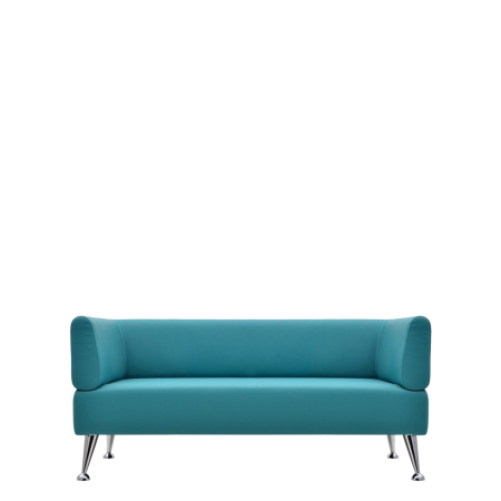 Диван офисный Норд (V-700) 2-х местный с подлокотниками (Голубой)