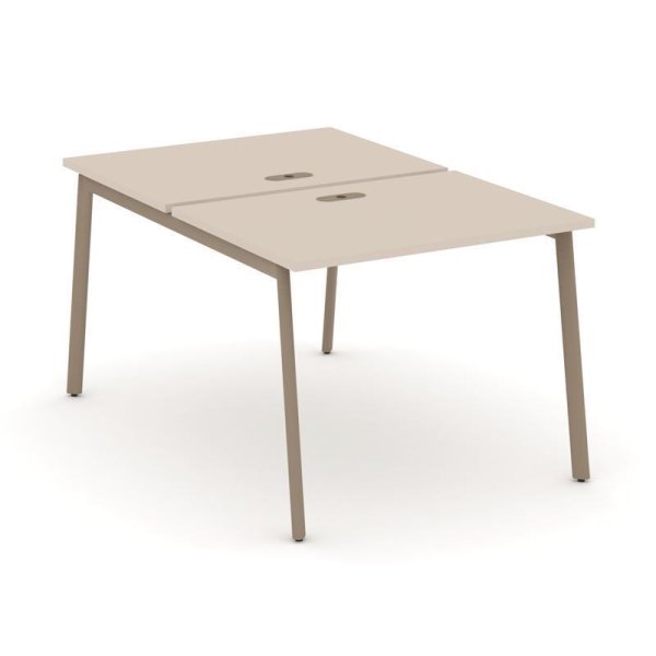 Рабочая станция 2 места ES.D.RS-2.1-LP (980х1500х750) (Капучино/Металл Латте)