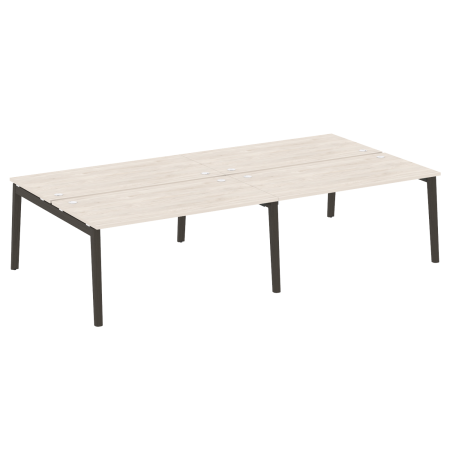 Рабочая станция на деревянных опорах Onix Wood OW.D.RS-4.4.8 3160x1635x750 (Денвер Светлый/Дуб Темный)