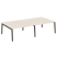 Рабочая станция на деревянных опорах Onix Wood OW.D.RS-4.4.8 3160x1635x750 (Тиквуд Светлый/Дуб Темный)