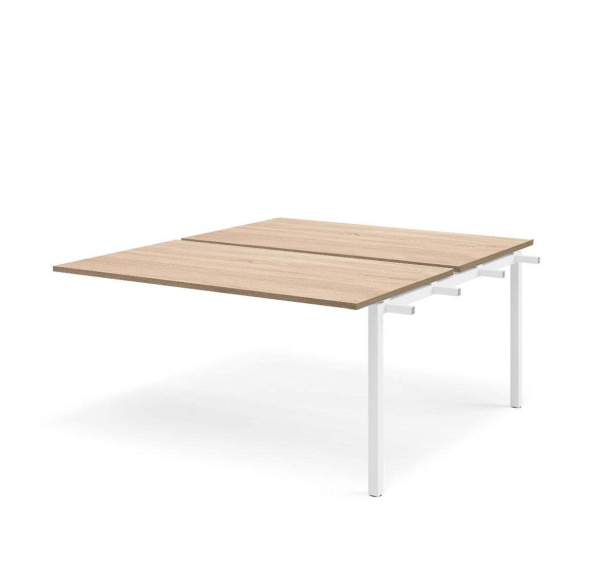 TOUR LIGHT Бенч-система 2 рабочих места 120143 (Дуб калифорнийский/Белый металл)