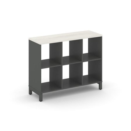 Каркас стеллажа 2 яруса SN.KS-230 (1121х400х881) (Антрацит/Дуб Наварра/Металл Антрацит)