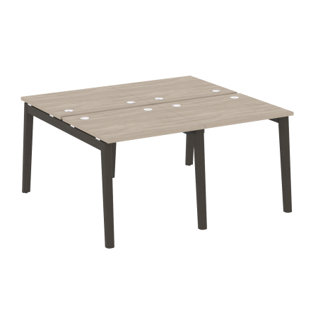 Рабочая станция на деревянных опорах Onix Wood OW.D.RS-4.0.7 1560x1475x750 (Дуб Аттик/Дуб Темный)