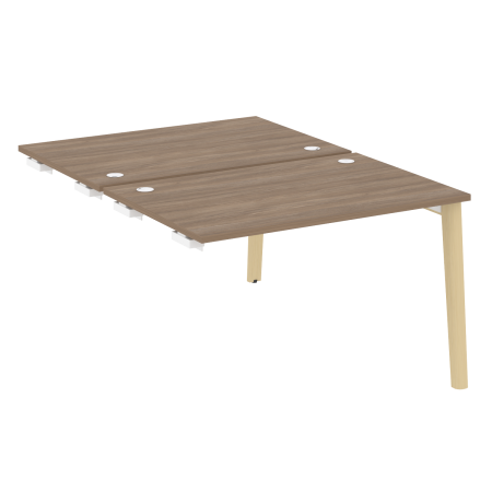 Стол-приставка двойной на деревянных опорах Onix Wood OW.D.SPR-2.8 1180x1635x750 (Дуб Аризона/Дуб Светлый)