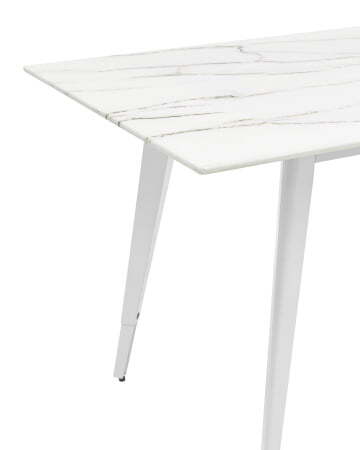 Стол обеденный Ричмонд 120*80 белый стеклянный (Стол обеденный Ричмонд белый)