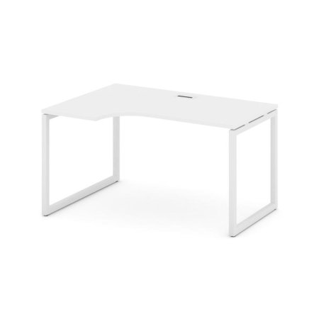Стол рабочий эргономичный SN-4O.SPA-011(L) (1380х700/980х750) (Белый/Металл Белый)