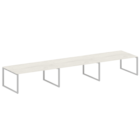 Переговорный стол 3 столешницы Metal System Style БО.ПРГ-3.5 5400x1235x750 (Дуб Наварра/Серый металл)