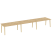 Стол переговорный на деревянных опорах Onix Wood OW.PRG-3.4 4740x980x750 (Тиквуд Светлый/Дуб Темный)