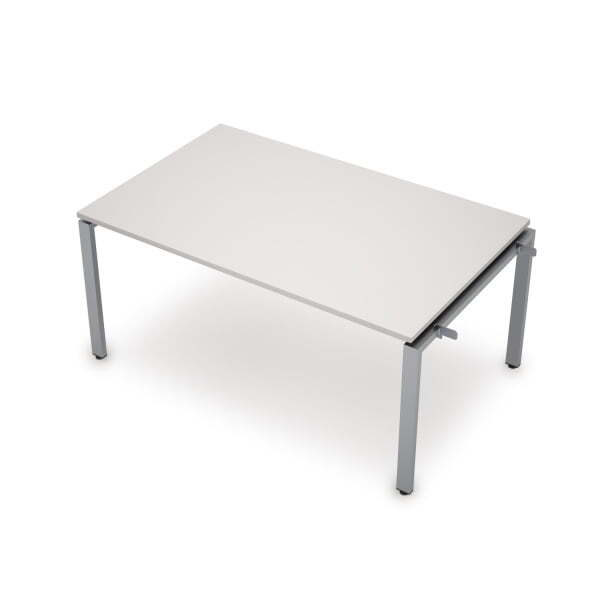 6МПН.602 Бенч-система для переговорных столов, начальный модуль (1200x1000x750) (Белый/Алюминий матовый)