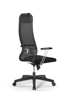 Кресло для руководителя Метта Sit 10 B1-111T - X2+UMF(X1) /Ub00/Wh00/T1bp-c(M09.B02.G15.W01) (Черный)