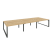 Рабочая станция на О-образном м/к Onix O.MO-D.RS-6.3.8 4140x1635x750 (Тиквуд Темный/Белый Металл)