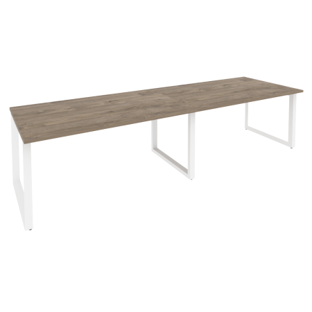 Стол переговорный Onix O.MO-PRG-2.4 3160x980x750 (Тиквуд Темный/Белый Металл)