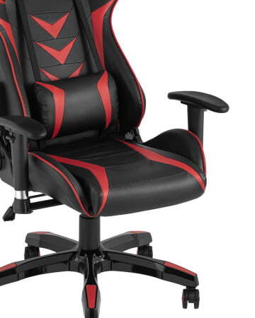 Кресло игровое TopChairs Corvette красное (Геймерское кресло Corvette черный, красный)