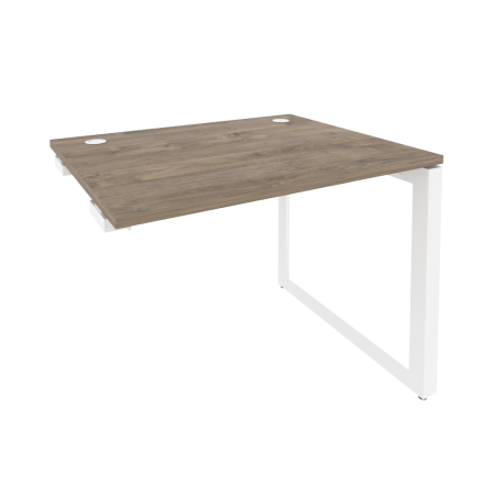 Стол-приставка на О-образном м/к к опорным элементам Onix O.MO-SPR-1.8 980x800x750 (Тиквуд Темный/Белый Металл)