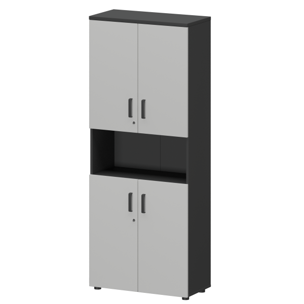 Шкаф Смарт СМШ-58Д4 Тип1 792x380x1990 (Графит/Белый)