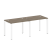 Рабочая станция на 2 раб.места Metal System Style БП.СМ-2.1 2000x720x750 (Дуб Наварра/Серый металл)