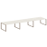 Переговорный стол 3 столешницы Metal System Style БО.ПРГ-3.5 5400x1235x750 (Дуб Наварра/Серый металл)