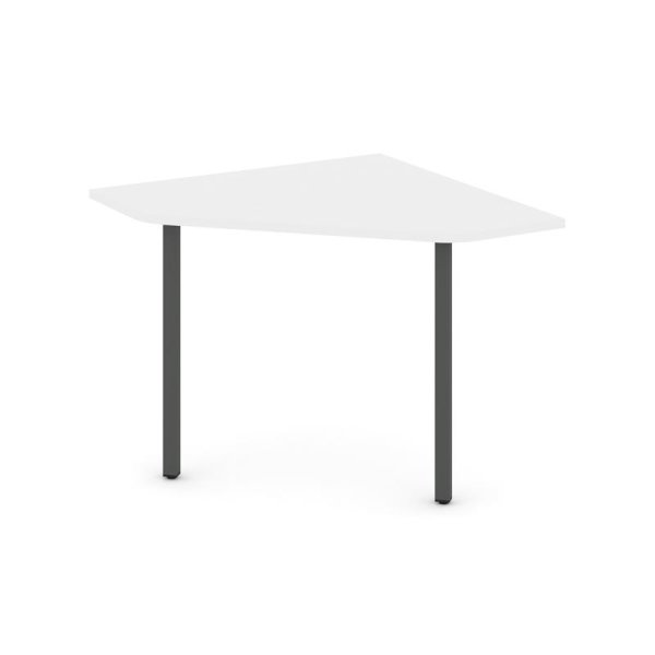 Угловой элемент переговорного стола SN-4.UPRG-001 (980х980х750) (Белый/Металл Антрацит)